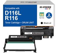 HI-VISION HI-YIELDS Cartuccia toner e unità tamburo compatibile R116L di ricambio per Samsung 116L MLTD116L MLT-D116L Utilizzare con stampanti Xpress M2625D M2675FN M2676FH M2875FW M2875FD M2885FW
