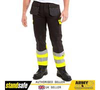 Hi Viz Pantaloni Multi & Ginocchio Pad Tasca Trade Pro Cuciture Triple Lavoro