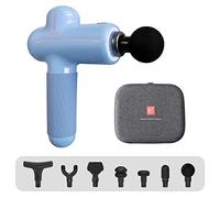 Hi5 Sportster - Massaggiatore vibrante massaggiatore per massaggio muscolare, tessuto rilassante, 7 testine di colore azzurro