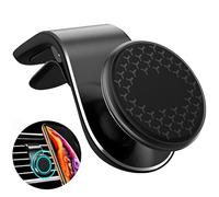 HIAHXC 1 supporto magnetico per telefono da auto, universale, con gancio a clip, per bocchetta dell'aria (nero)