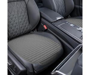 HIAHXC Cuscino universale per sedile auto, 60 x 49 cm, antiscivolo, traspirante, morbido e confortevole, per auto, SUV, furgoni, camion, accessori per auto (grigio x 2)