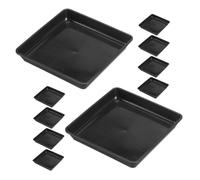 HIAKDOFT 10 Pezzi di Sottovasi per Piante Vaschette per L'Acqua per Vasi da Vassoio Inferiore per Vasi da Vaschette Raccogligocce per da Sottovaso per
