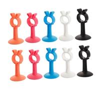 HIAKDOFT 10 Pezzi Fermaporte in Silicone Protezione per Porte con Ventosa Forte Antiurto per Maniglie Pareti e Porte Mini e Portatile per Casa e Ufficio