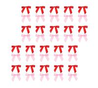 HIAKDOFT 100pezzi Fiocchi Prefabbricati per Decorare Torte Confezioni Regalo e Lavori Artigianali Mini Fiocchi di Poliestere e Filo di Ferro per Feste di Nozze Shower e Compleanni