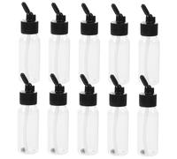 HIAKDOFT 10pezzi Flacone Aerografo in Plastica Riutilizzabile con Tappo Ermetico per Pigmenti e Vernice Compatibile con Sifone Doppia Azione