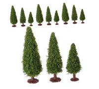 HIAKDOFT 12 pezzi Alberi Miniatura Modellismo in Plastica Resistente Dimensioni per Diorami Ferroviari Paesaggi Architettonici e Progetti Creativi