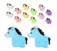 HIAKDOFT 14 Pezzi Mini Resin Horses Luminous Figurines Glow-in-the-dark Horse Sculptures For Artistic Home Office Desk Decoration