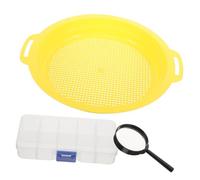 HIAKDOFT 1set Setaccio Per Oro Con Manico Antiscivolo e Rete Fina Strumento Di Ricerca Per Oro Fiume Accessorio Essenziale Per Panning e Classificazione Mineraria