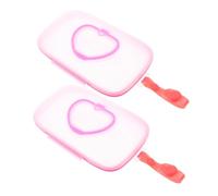 HIAKDOFT 2 pezzi Box Salviette Umidificate Portatile per Ragazzo Ragazza Colori Bianco e Rosa Contenitore Leggero con Cinturino per Passeggini e Culle Custodia Facile da Trasportare per