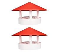 HIAKDOFT 2 Pezzi Cappello Antipioggia per Stufa in Pvc, Copertura Ventilazione Condotti 50-110 Mm, Protezione da Vento e Pioggia per Camini e Canne Fumarie, Installazione senza Utensili