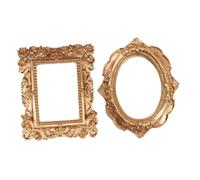 HIAKDOFT 2 Pezzi Fotografiche Vintage in Rilievo da Decorazioni Barocche Eleganti per Scrivania e Foto