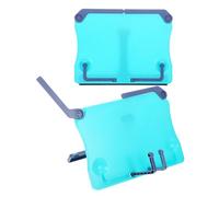 HIAKDOFT 2 pezzi Leggio Pieghevole Regolabile in Abs per Spartiti e Libri di Cucina Supporto Leggero e Portatile per Musica Lettura e Ricette Blu per Studenti