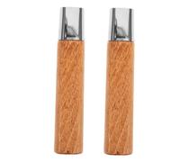 HIAKDOFT 2 Pezzi Manico per Coltello da Cucina in Palissandro 2 Pezzi, Impugnatura Ergonomica in Legno, Ricambio per Manico Taglierino Giapponese, Facile da Installare, Adatto per Coltelli