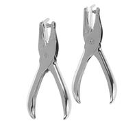 HIAKDOFT 2 Pezzi Pinza Perforatrice Singolo Foro Portatile in Metallo Punch per Carta Etichette e Cartone Strumento Manuale Robusto per Ufficio e Te