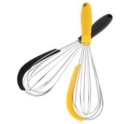 HIAKDOFT 2 Pezzi Sbattitore Manuale per Uova in Acciaio Resistente Frusta Filo Ergonomica per Cucina Mixer Manuale Versatile per Impasti Salse e Pane Utensile Leggero e Compatto per Cottura