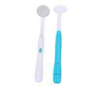 HIAKDOFT 2 pezzi Specchietto LED Antinebbia con Luce Integrata per Ispezione Dentista Strumento Leggero e Resistente per Cura Orale e Pulizia