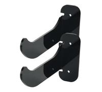 HIAKDOFT 2 Pezzi Supporto da Muro per Tappetino Yoga Porta Tappeto Palestra Nero in Acrilico con Preforati per Montaggio Parete Salvaspazio e Facile da Installare per Ordinare e Conservare