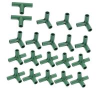 HIAKDOFT 20 Pezzi Connettori per Telaio da in Plastica Connettori Tre Resistenti per Supporti Piante e Strutture da Facili da Installare e Duraturi