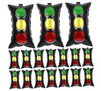 HIAKDOFT 20 pezzi Palloncini Semaforo in Alluminio Rosso per Feste Compleanno Auto Corse e Costruzioni Palloncini Veicolo e Camion per Decorazioni Party Traffico