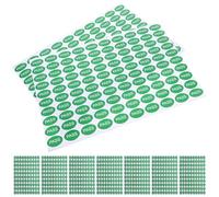 HIAKDOFT 2000 Etichette Adesive Qc Passate Ovali 30X20Mm Verde Adesivi Controllo Qualità Resistenti per Magazzino e Ispezione Prodotti