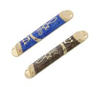 HIAKDOFT 2pezzi Benedizione per Porta Mezuzah per Ingresso Pergamena Decorativa Ebraica Elegante Custodia in Metallo per Stipite della Porta per FESTIVITÀ Ebraiche e Preghiere