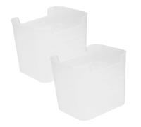HIAKDOFT 2pezzi Contenitori Trasparenti Per Frigorifero Organizer Salvaspazio Per Frutta e Verdura Scatole Di Stoccaggio Per Cibo Fresco Per Porte Frigorifero Design Leggero e Resistente