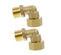 HIAKDOFT 2pezzi Raccordo Gomito Forgiato per Tubazioni di Accessori per Impianti Idraulici e Irrigazione Filettatura per Uso Domestico Resistente alla Corrosione e Alte Temperature