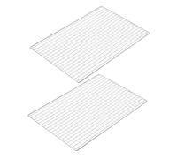 HIAKDOFT 2pezzi Rete per Arrosto in Acciaio Resistente per Barbecue Forniture per Barbecue Resistente al Calore per Verdure Pancetta Carne Pesce Spiedini Parti di Pollo e Altri Cibi