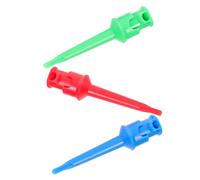 HIAKDOFT 3 pezzi Clip Gancio Multimetro con Ganci Isolati per Test Elettronici Mini Ganci Molla per Componenti Smd Rosso Blu Verde