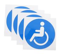 HIAKDOFT 4 Pezzi Adesivi per Carrozze Disabili Decalcomanie Autoadesive Impermeabili per Finestrini e Porte Accessibilità Chiari e Visibili per Facilità Uso