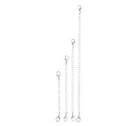 HIAKDOFT 4 Pezzi Catene Estensibili per Collane in Acciaio Inossidabile con Moschettone su Entrambi i Lati Estensione per Gioielli Fai da Te Accessori Resistenti e Lucidi