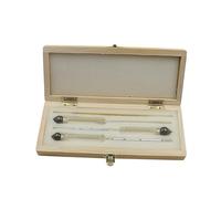 HIAKDOFT 4 pezzi Kit Alcolometro Portatile con Termometro e Tabella Conversione Resistente e Facile Usare per Misurare in Liquori Distillata e Liquori Medicinali per Uso Domestico e