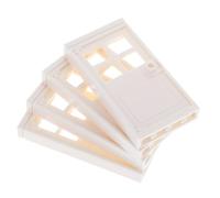 HIAKDOFT 4 Pezzi Porte in Plastica per Casa delle Bambole Modelli Miniatura ad Alta Precisione Accessori Fai da Te per Gioco di Ruolo e Decorazioni per Casette Piccole