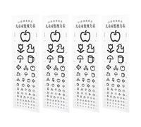 HIAKDOFT 4 pezzi Tabella Test per Esami Oculistici e Facile da Usare Casa e Scuola