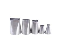 HIAKDOFT 5 pezzi Beccucci per Poche in Acciaio Inossidabile Bocchette Decorazione Torte Accessori Professionali per Dolci Cupcake Biscotti e Muffin
