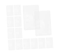 HIAKDOFT 50 pezzi Card Sleeves Trasparenti Protettive Impermeabili Antipolvere Custodie Plastiche per Carte Id Biglietti Visita e Resistenti per