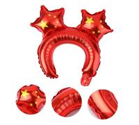 HIAKDOFT 50 Pezzi Palloncini Con Cerchietti a Forma Di Stella a Cinque Punte Per Festival e Attività All'aperto Facili Da Gonfiare e Riutilizzabili