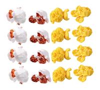 HIAKDOFT 50 Pezzi Pop corn artificiale mini finti popcorn impostore falso trattino Simulazione Popcorn decorazione casa accessorio per fai da te Foto Prop resina