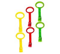 HIAKDOFT 6 pezzi da Tirare per Ragazzo Ragazza in Sicura Supporto per Apprendimento Stare in Piedi e Camminare Accessori per Culla e Lettino Colorati Rosso Aiuto Primi