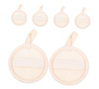 HIAKDOFT 6 Pezzi Dischi Esfolianti Loofah Naturali Beige Pad Detergenti e Corpo Riutilizzabili Rimuovono Trucco e Punti Neri e Donna Pulizia Profonda e Liscia