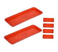 HIAKDOFT 6 Pezzi Vassoi per Piante Plastica Resistente PP Vaschette per Vasi da Durevoli Sbiadimento per Ed Esterno