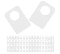 HIAKDOFT 600 Pezzi Ganci Autoadesivi Trasparenti per Appendere con Foro Rotondo Linguette Adesive in Plastica per Esposizione Ordinata in Negozi al Dettaglio Ganci da Parete Stacca e