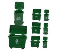HIAKDOFT 8pezzi Mini Pattumiera Stile Realistico Per Casa Delle Bambole Accessori Decorativi Per Giardini e Ambienti Esterni Per Scene e Composizioni Di Mobili Miniature