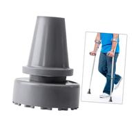 HIAKDOFT Accessori Per Stampelle 2 Pezzi Punta in Gomma 19mm Antiscivolo Protezione Per Bastoni Da Trekking e Escursionismo Grigio Per Terreni Duri e Uso Outdoor