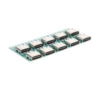 HIAKDOFT Adattatore USB Type-c Femmina 10 Pezzi Scheda Convertitore PCB, Modulo di Supporto per Scheda USB-c 3.1, Compatibile per Trasmissione Dati Stabile e Fai da Te per Elettronica