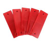 HIAKDOFT Adesivi Riflettenti per Veicoli 10 Pezzi Decalcomanie Riflettenti Autoadesive in Plastica Rossa Forata Avviso Sicurezza per Camion e Altri Mezzi