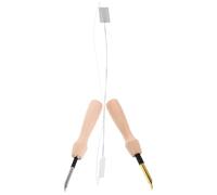 HIAKDOFT Aghi da Ricamo Punch Needle con Manico in Legno Kit Cucito per Tessuti Multipli Come Cotone e Aghi Ergonomici per Ricamo Te e Applique