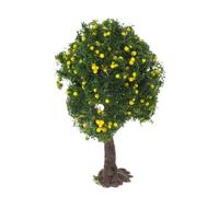 HIAKDOFT Albero in Miniatura con Frutta Gialla per Modellismo Ferroviario e Paesaggi, Pianta Decorativa 10 Cm per Diorami, Progetto Fai da Te e Modelli Architettonici