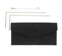 HIAKDOFT Bacchette da Rabdomante in Ottone Massiccio con Pendolo e Borsa in Feltro Kit Multiuso per Caccia AI Fantasmi Ricerca Acqua Oro e Tesori Strumento Portatile per Esplorazioni