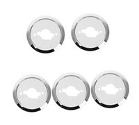 HIAKDOFT Base Manopola Controllo Fornello a Gas in Abs Set 5 Pezzi Copertura Sicurezza Per Piano Cottura e Barbecue, Base Ricambio Interruttore Rotante Per Forno a Gas Argento